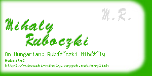 mihaly ruboczki business card